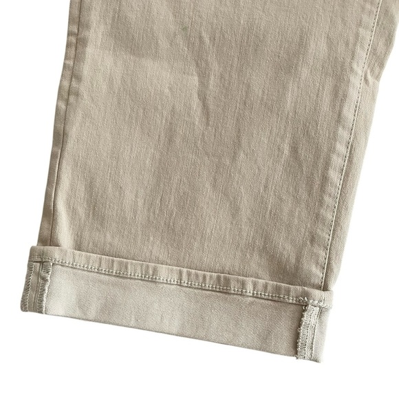NYDJ Marilyn Straight Crop Cuffs Stylish Beige Pants Size 18 - Picture 8 of 9